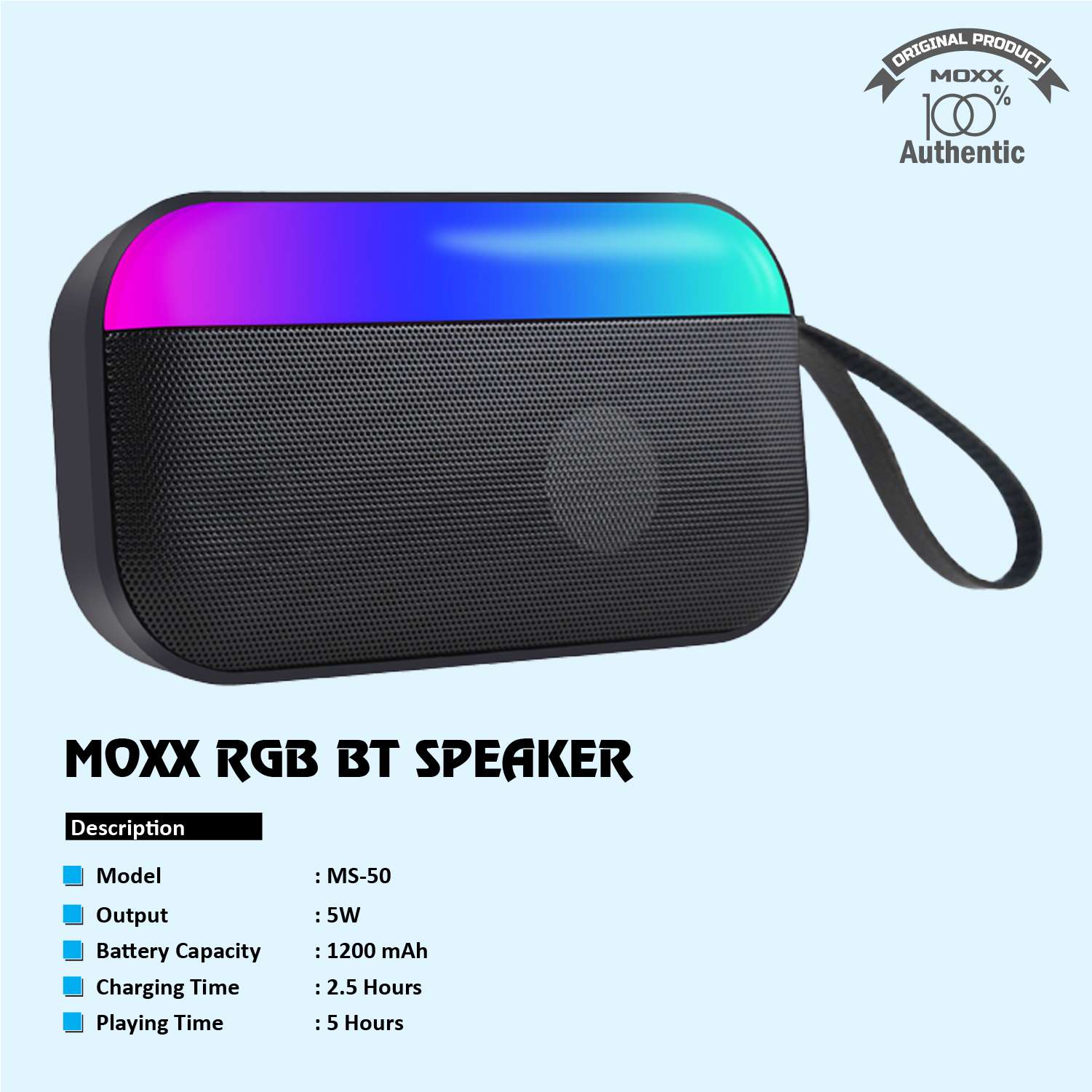 Moxx Ms 50 Rgb Wireless Speaker A