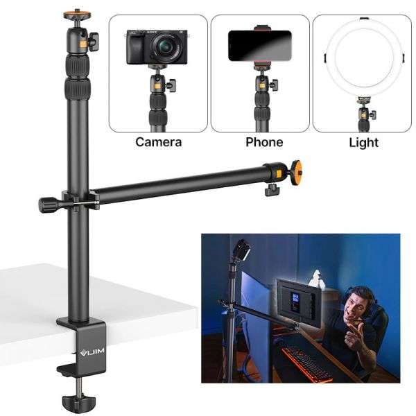 New! Overhead Desk Mount Stand For Dslr, Dslr &Amp; Ring Lights (Ulanzi Vijim Ls02) C