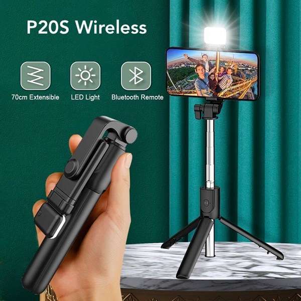 P20S Selfie Stick With Led Light A