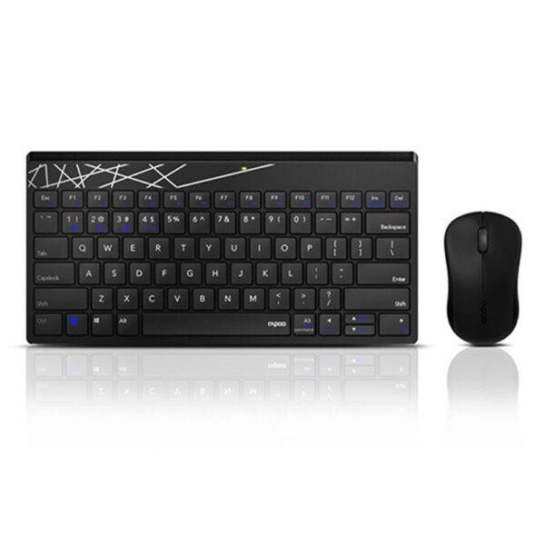 Rapoo 8000M Multi mode Wireless Keyboard and Mouse Combo a