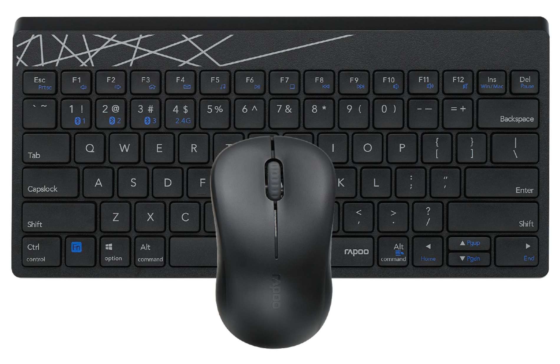 Rapoo 8000M Multi Mode Wireless Keyboard And Mouse Combo B