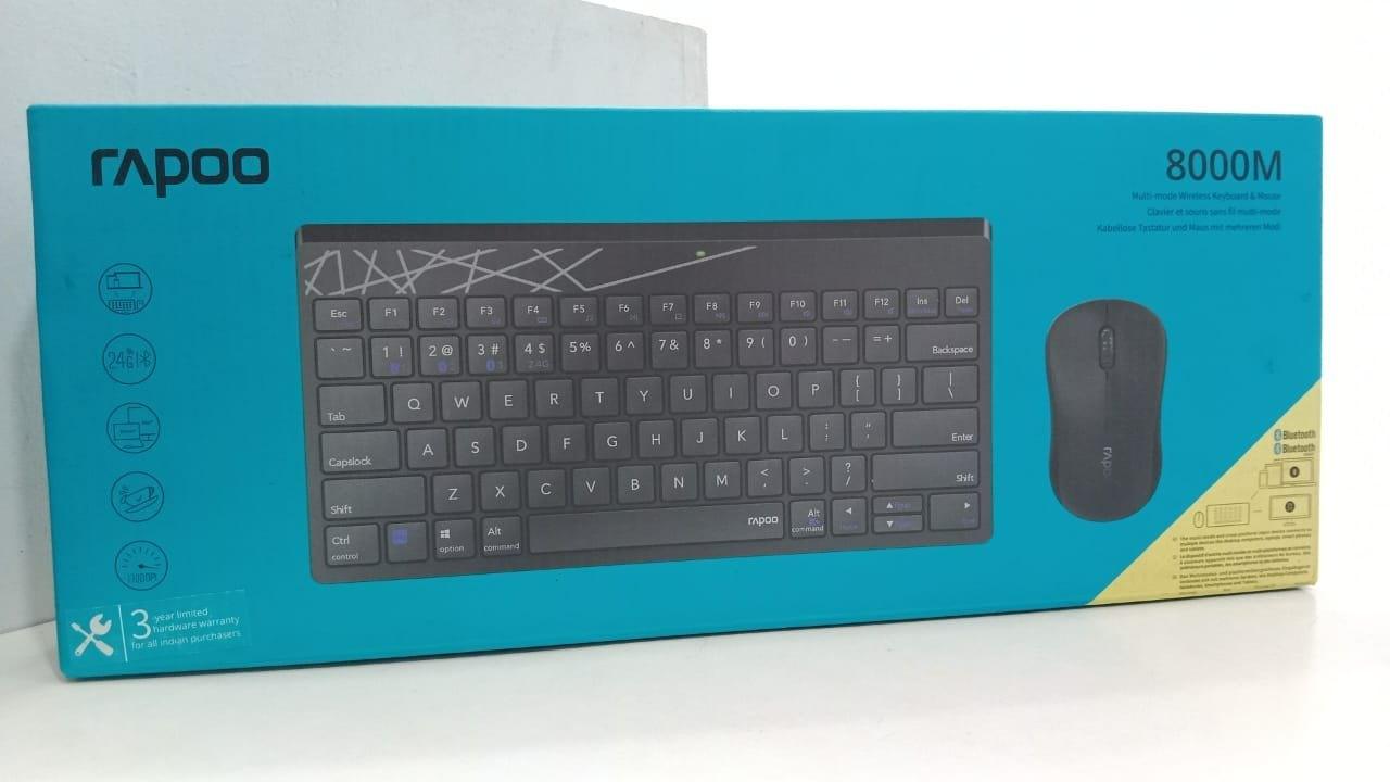 Rapoo 8000M Multi Mode Wireless Keyboard And Mouse Combo F