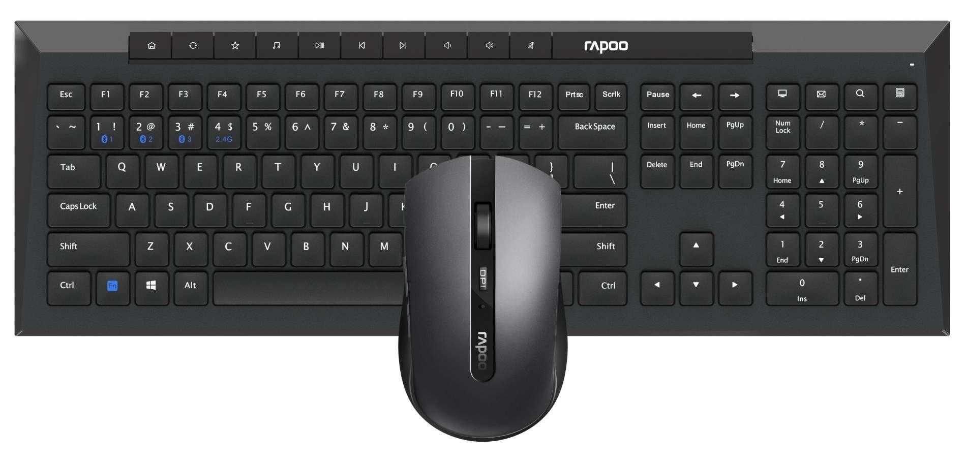 Rapoo 8210M Multi Mode Keyboard &Amp; Mouse Combo B