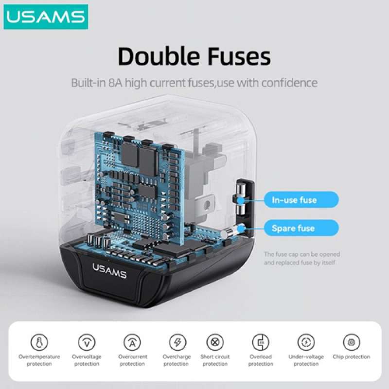 Usams Us Cc173 T55 12W Dual Usb Universal Travel Charger D