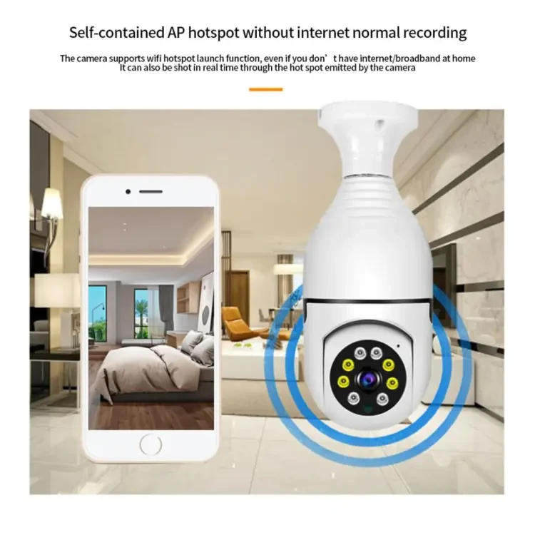 V380 Pro E27 360 Degree 1080P Wireless Home Security Ip Camera E