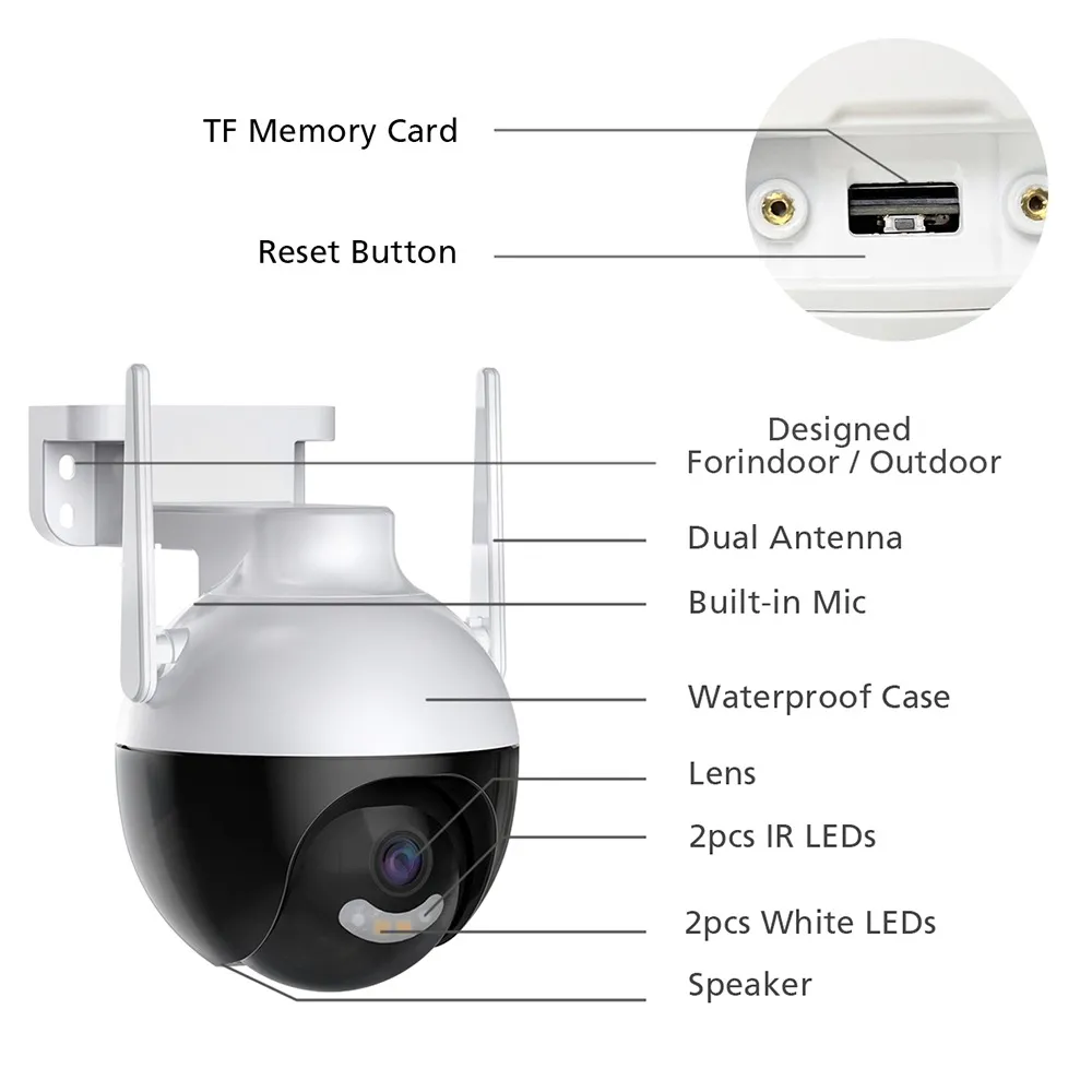 V380 Pro H1 Ptz Outdoor 3Mp Camera A