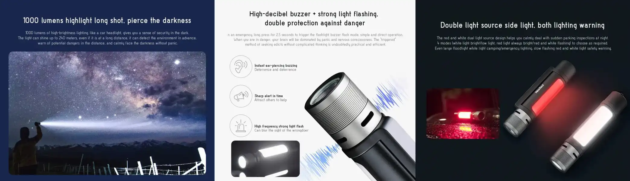 Xiaomi Nextool Outdoor 6 In 1 Thunder Flashlight B