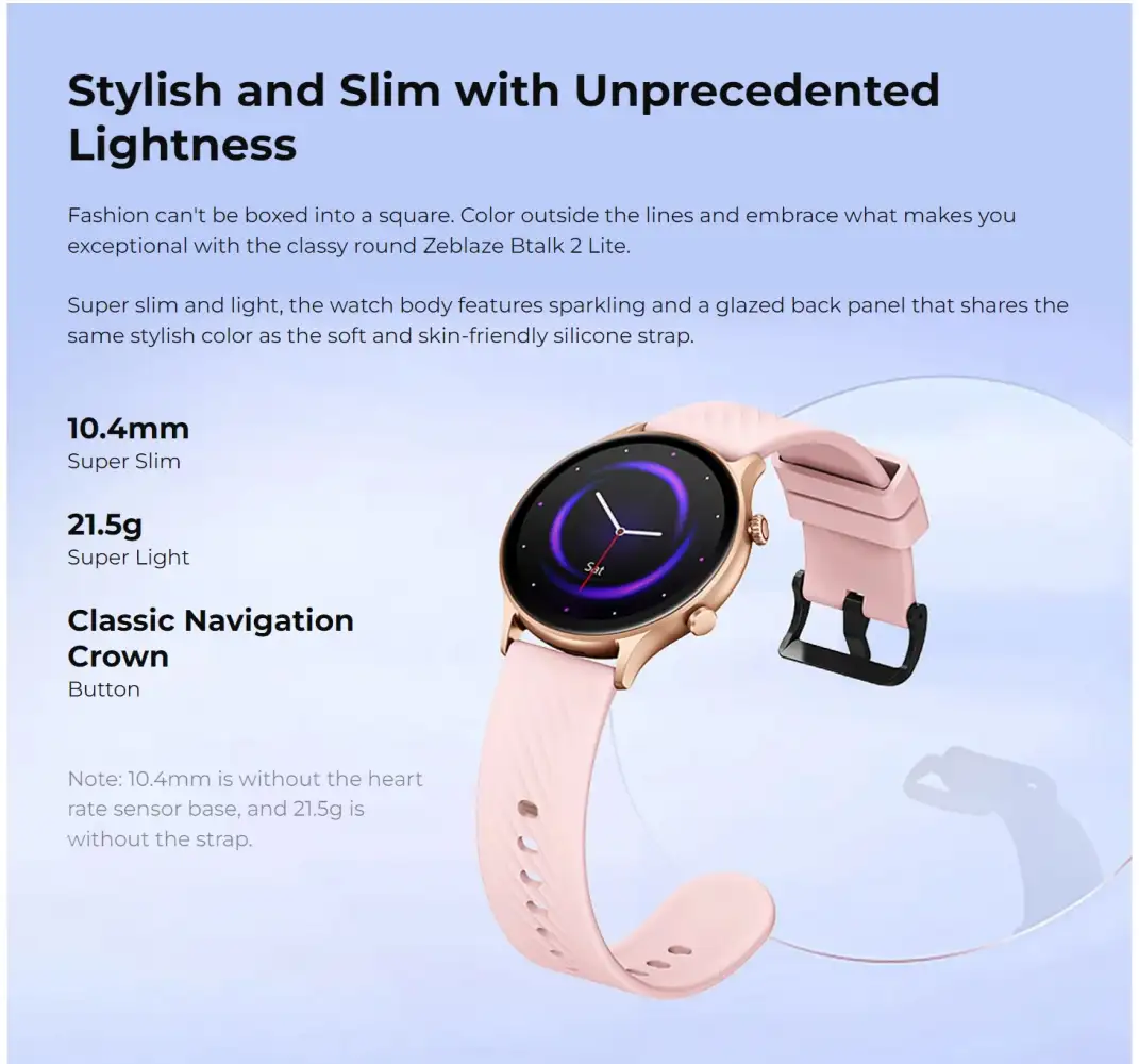 Zeblaze Btalk 2 Lite Bluetooth Calling Smart Watch E