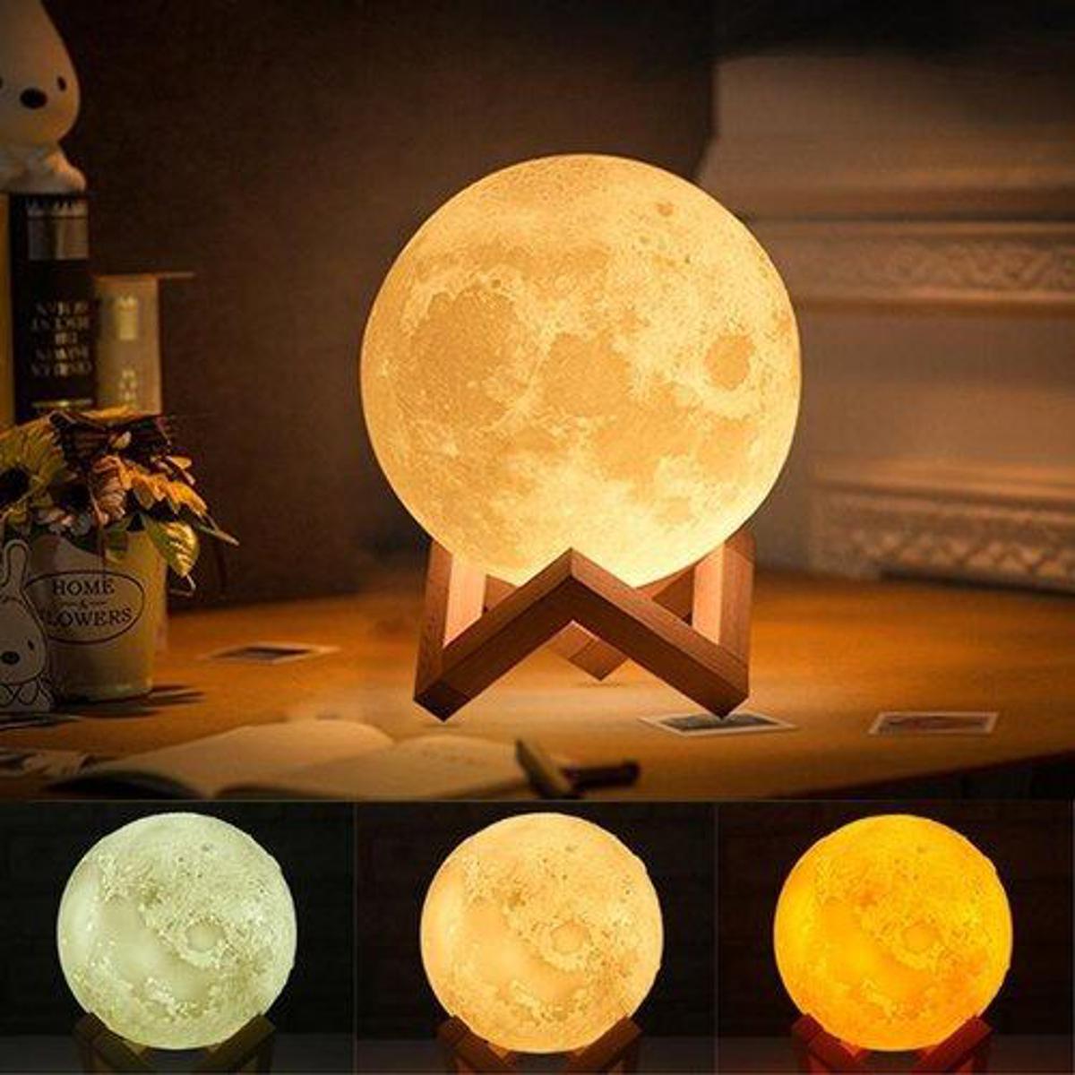 3D Moon Lamp 16 Colors Remote &Amp; Touch B