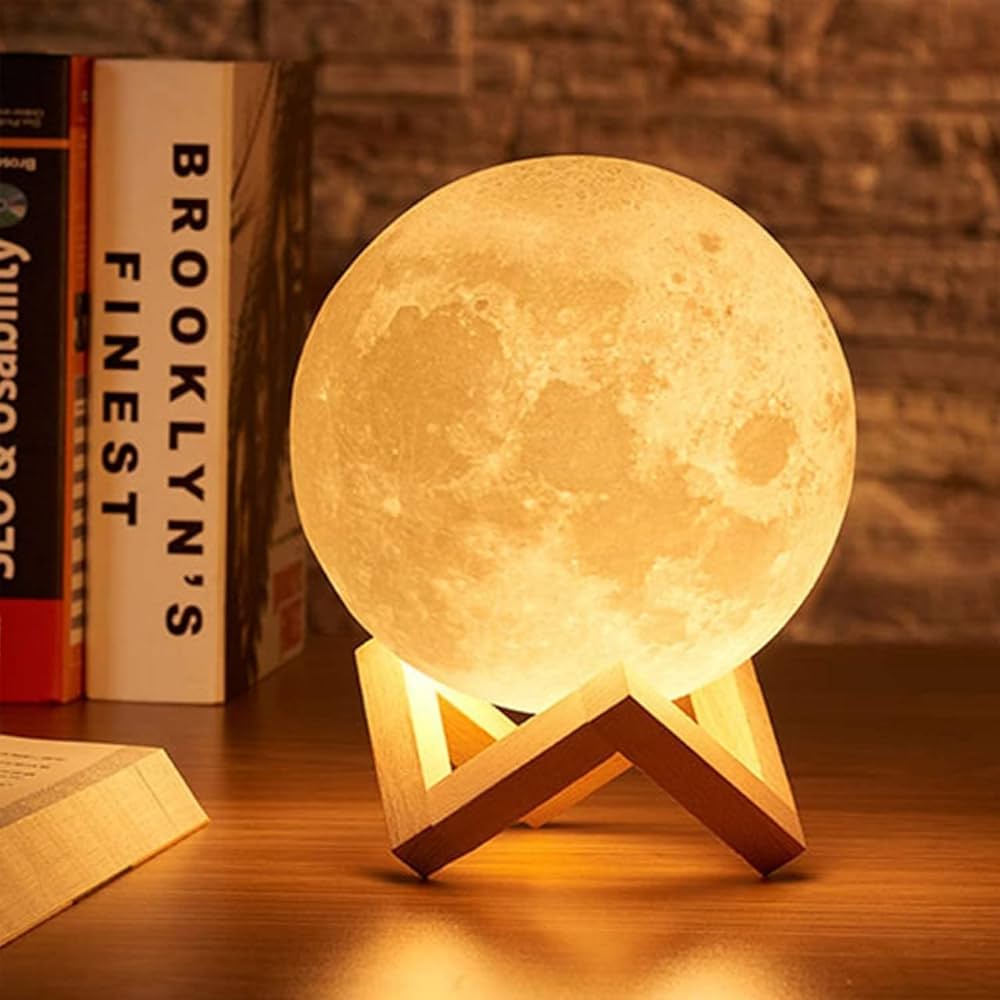 3D Moon Lamp 16 Colors Remote &Amp; Touch C