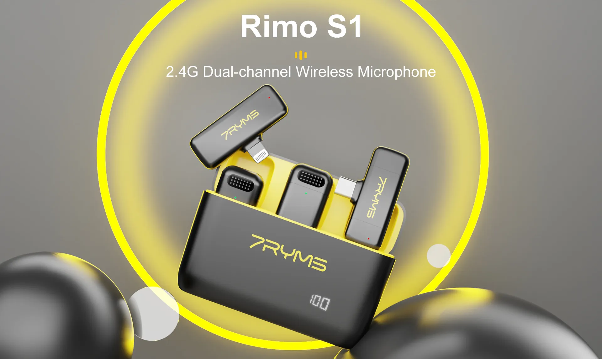 7Ryms Rimo S1 Uc Wireless Lavalier Microphone For Usb C Phone A