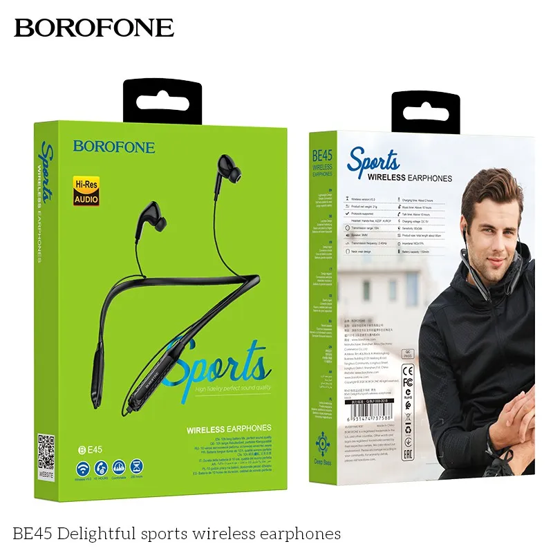 Borofone Be45 Delightful Sports Wireless Neckband A