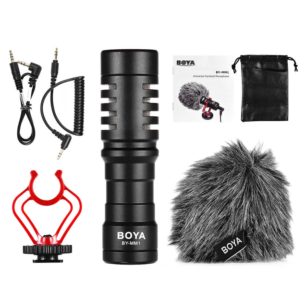 Boya By Mm1 Microphone Vlogging &Amp; Youtube Video Microphone For Smartphone, Pc Dslr B