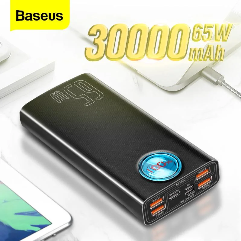 Baseus Amblight Pplg000102 30000Mah 65W Power Bank With Digital Display C