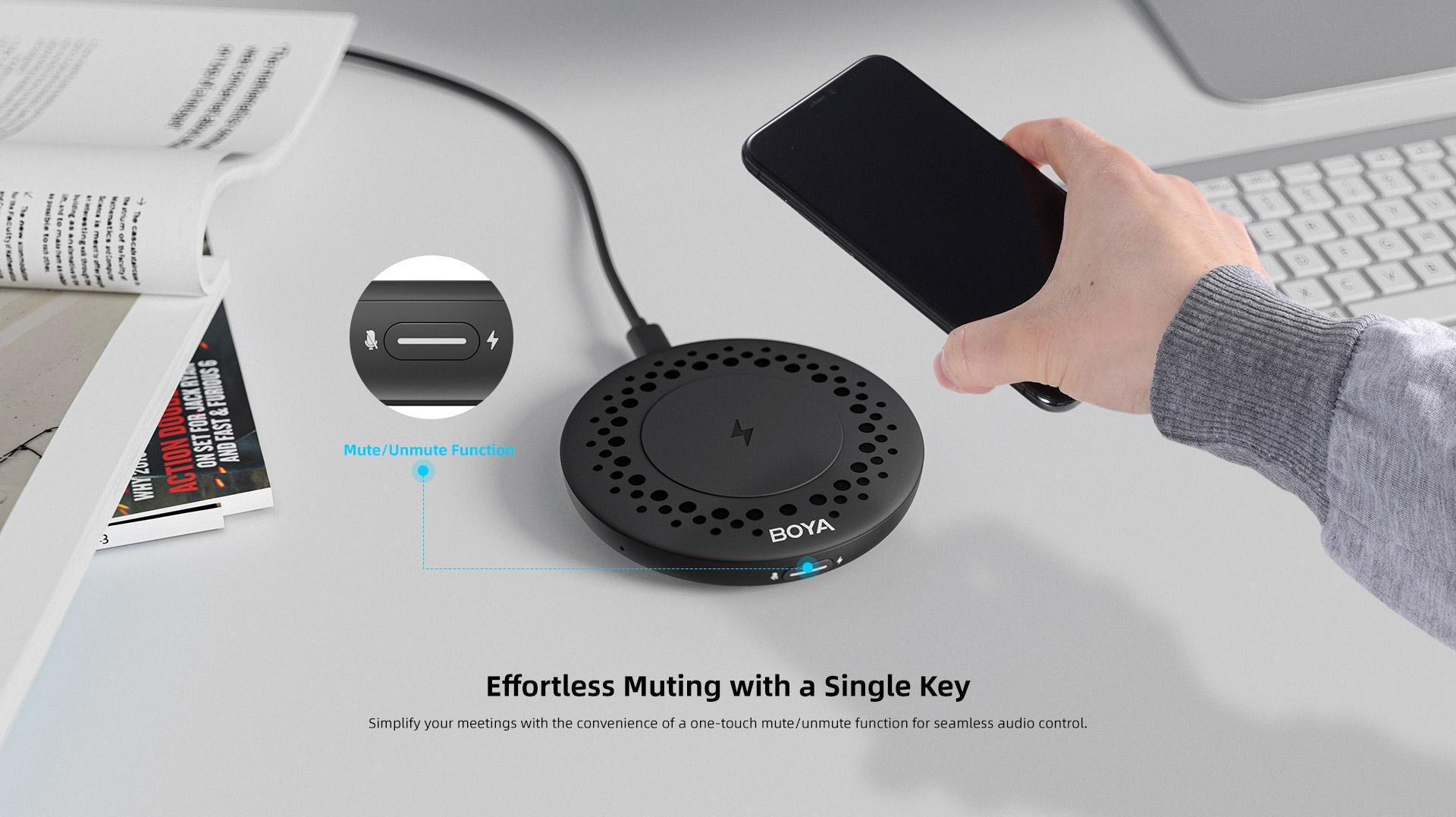 Boya Blobby Usb Conference Microphone With Wireless Charger B