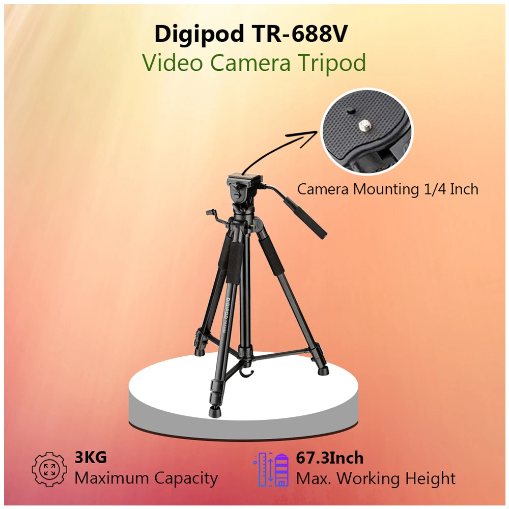 Digipod Tr 688V Video Camera Tripod B