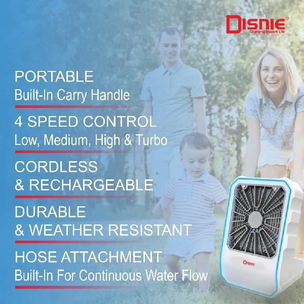 Disnie Ac Dc Portable Rechargeable Electric Handheld Mini Fan With Water Mist B