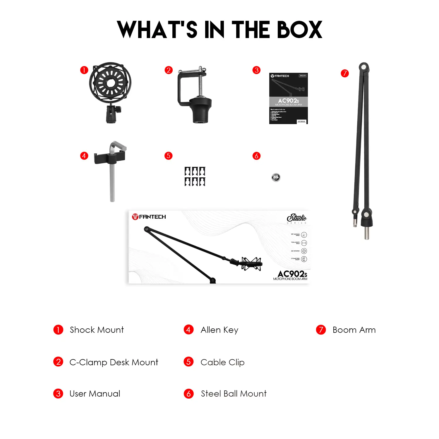 Fantech Ac902 Microphone Boom Arm F