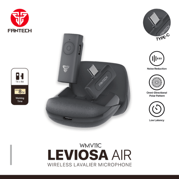 Fantech LEVIOSA AIR WMV11C Wireless Microphone for Type C Devices (Single Mic)