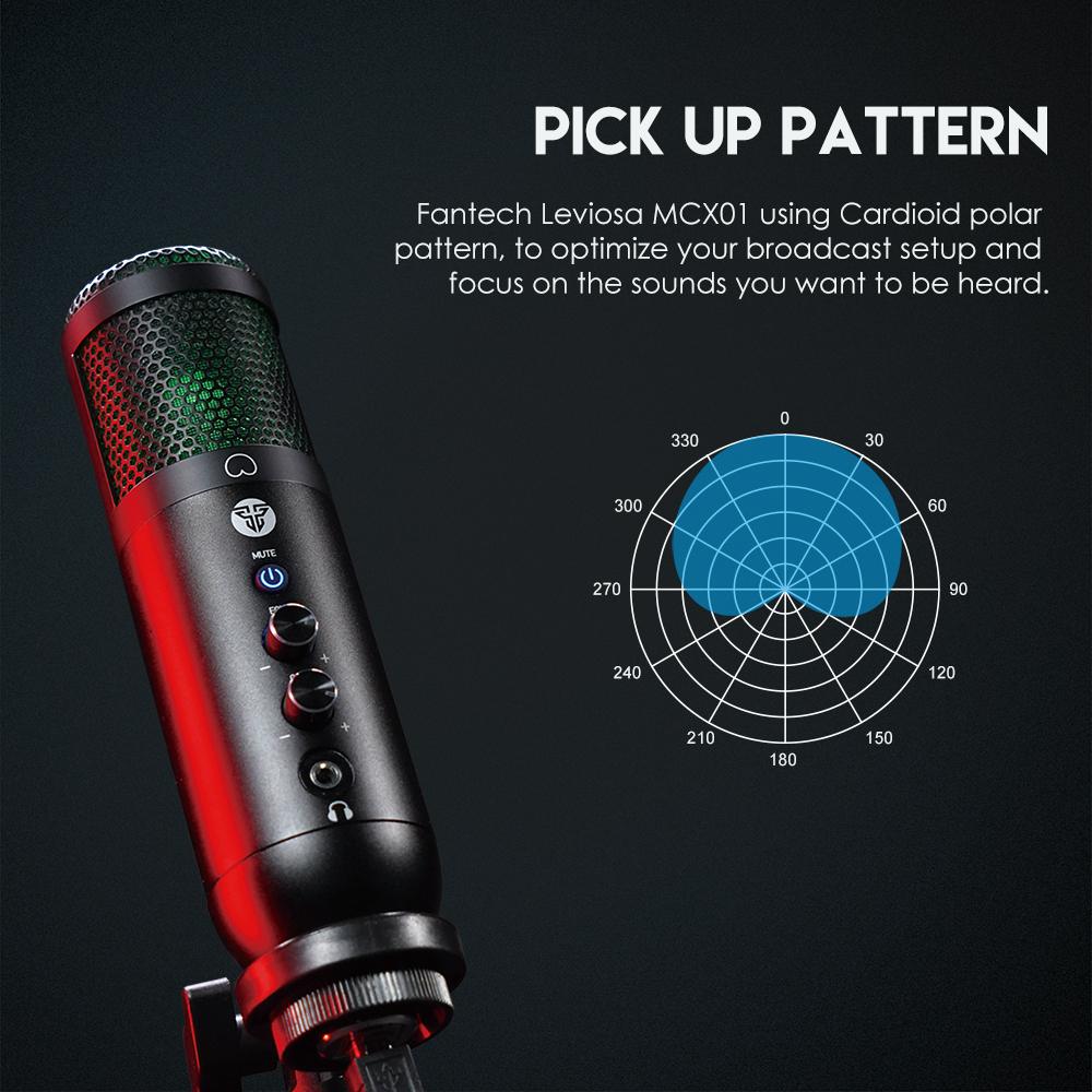 Fantech Mcx01 Leviosa Wired Professional Condenser Microphone C