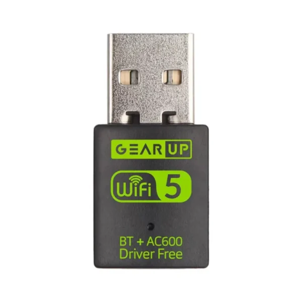 GearUP 600Mbps Dual Band WiFi + Bluetooth Adapter For Windows PC Laptop