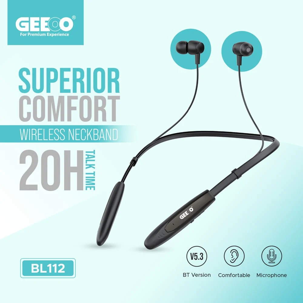 Geeoo Bl 112 Neckband In Ear Earphone A