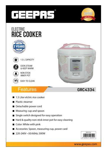 Geepas Grc4334 Electric Rice Cooker D