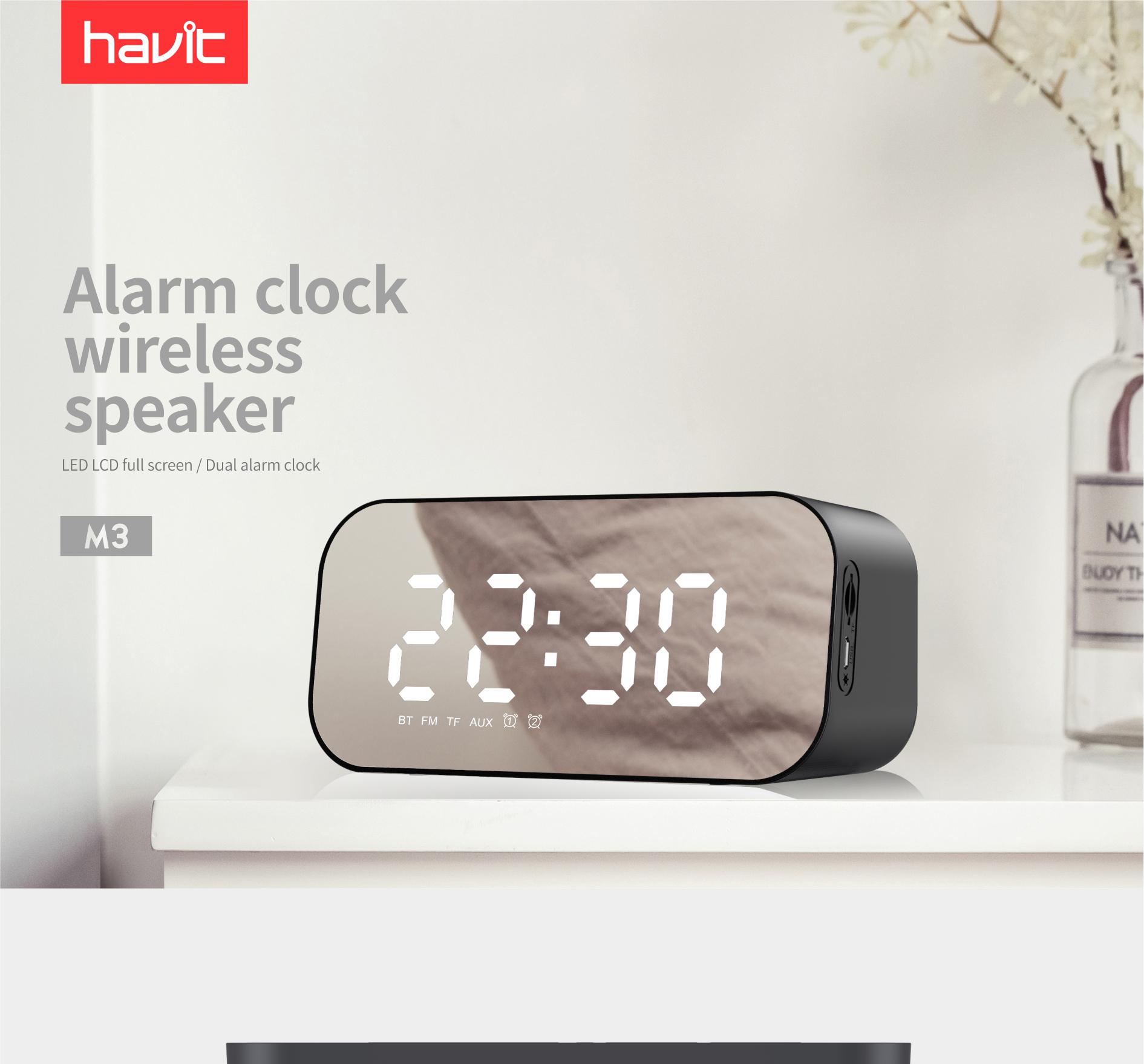 Havit M3 Alarm Clock Bluetooth Speaker A