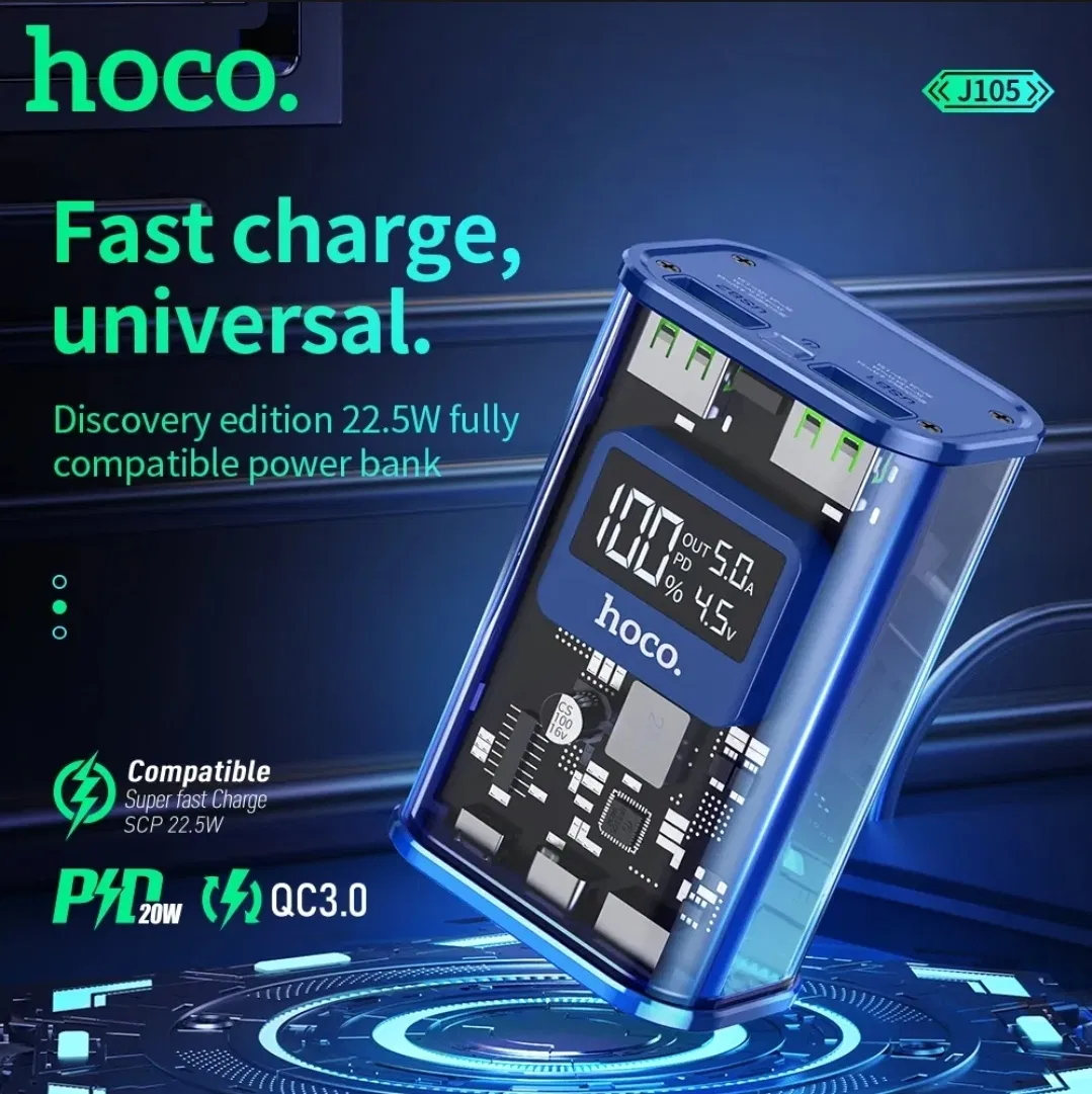 Hoco J105 22 5W Fully Compatible Power Bank (10000Mah) D