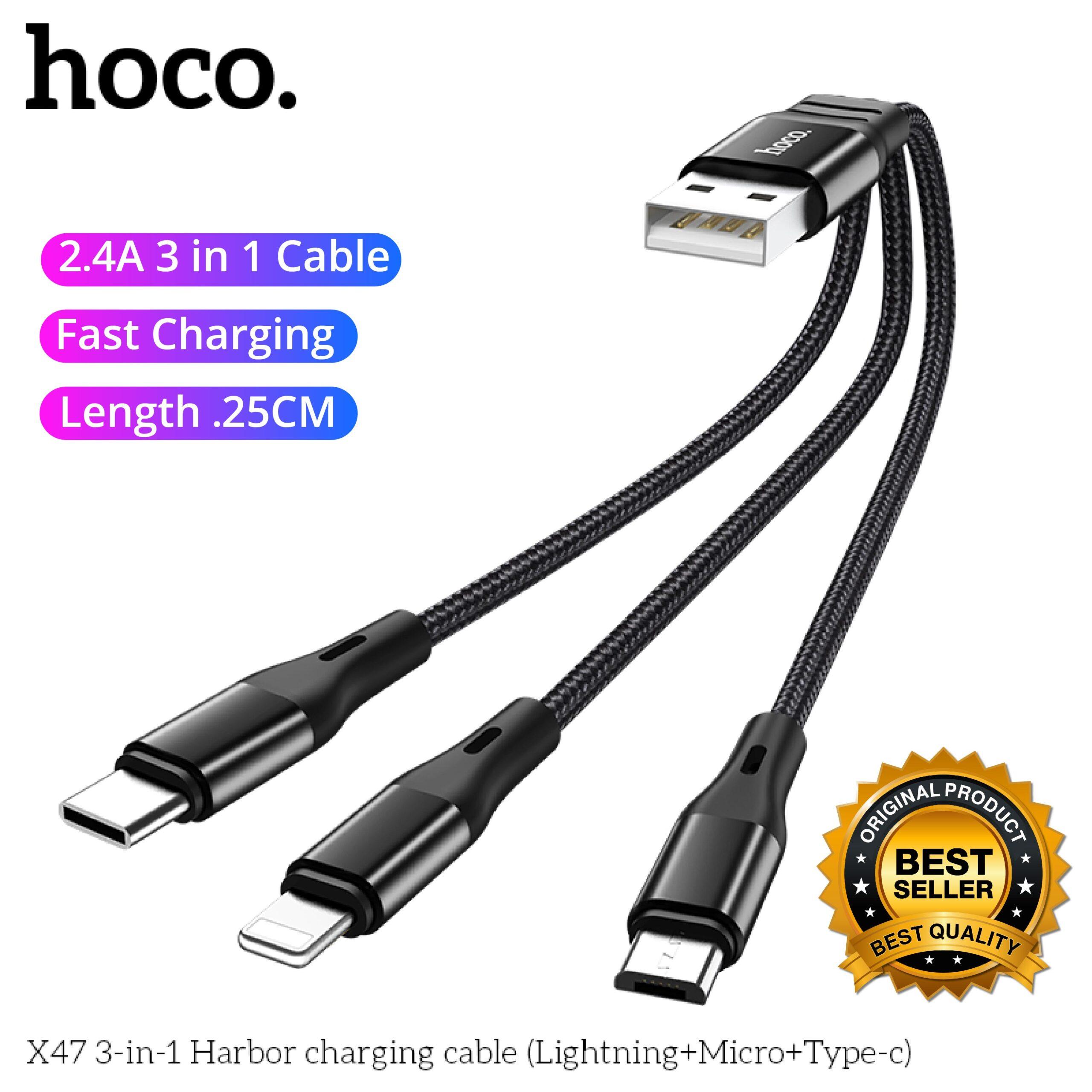 Hoco X47 Harbor 3 In 1 Usb Charging Cable B