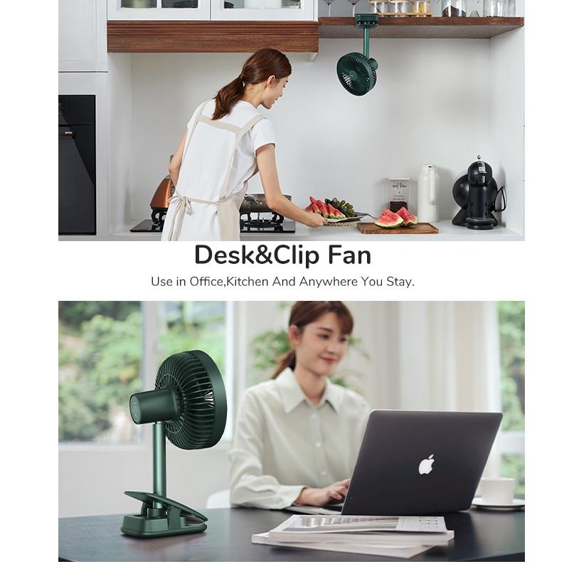 Jisulife Fa13R Clip Fan Auto Oscillating Clip On Fan 8000Mah D