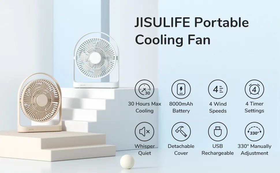 Jisulife Fa27 Portable Multi Functional Family Cooling Fan A