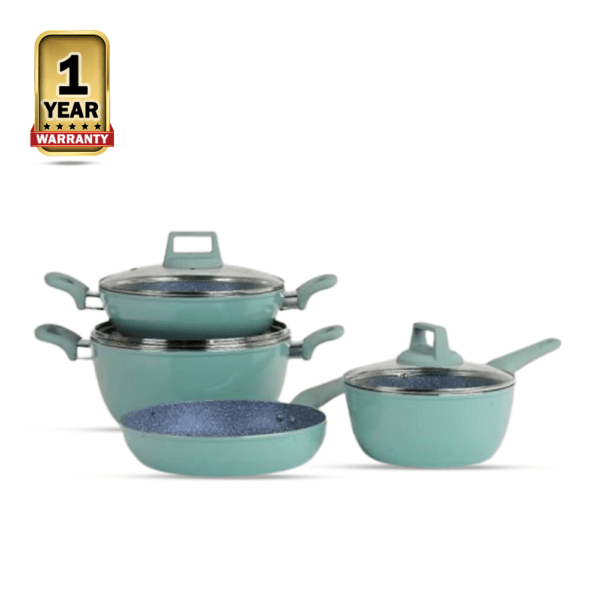 Kiam 7 Pieces Marble Die Casting Aluminium Cookware b