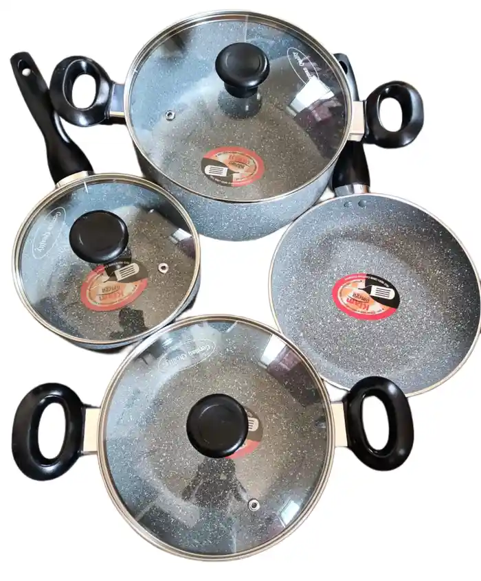 Kiam 7 Pieces Marble Die Casting Aluminium Cookware C