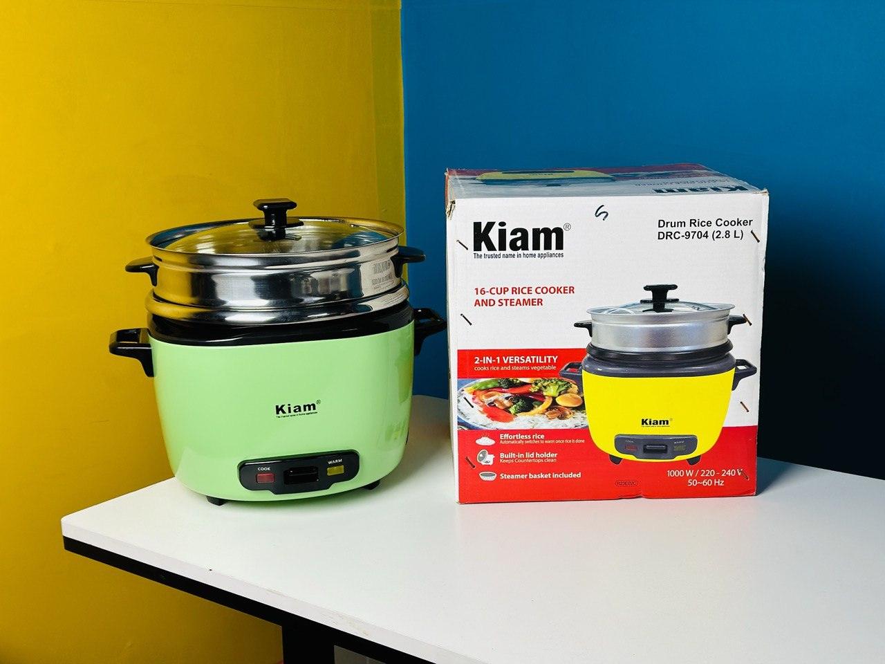 Kiam Drc 9704 2 8 Liter Stainless Steel + Non Stick Double Pot Rice Cooker A