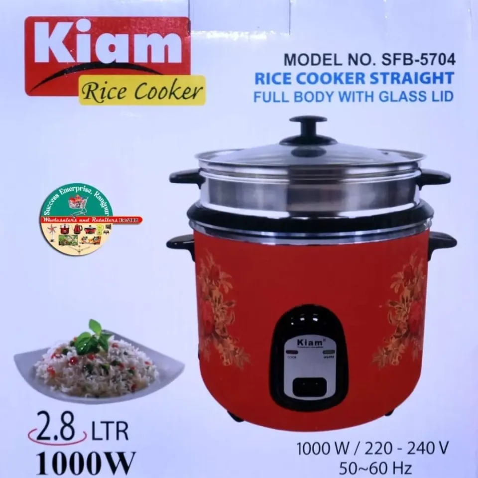 Kiam Sfb 5704 2 8 Liter Stainless Steel + Non Stick Double Pot Rice Cooker A