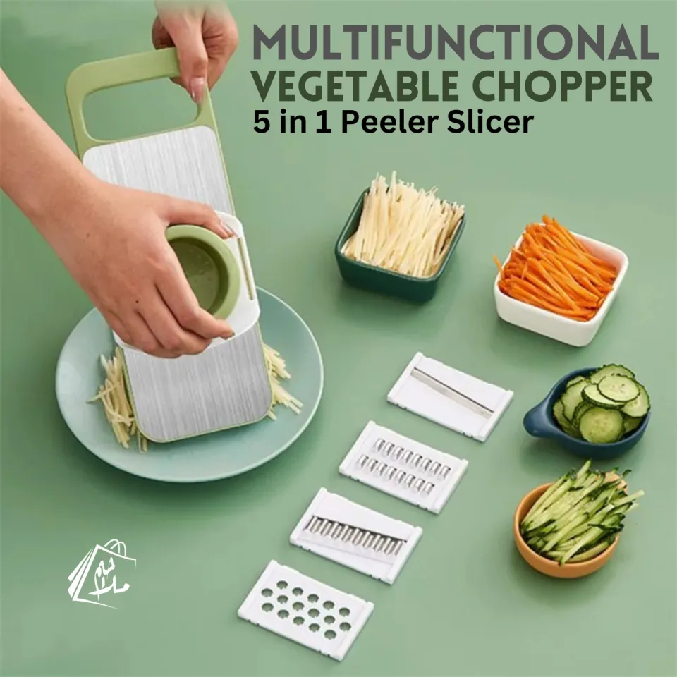 Kitchen 5 In 1 Multifunctional Vegetable Slicer Cutter Potato Shredders Garlic Carrot Grater Chopper A