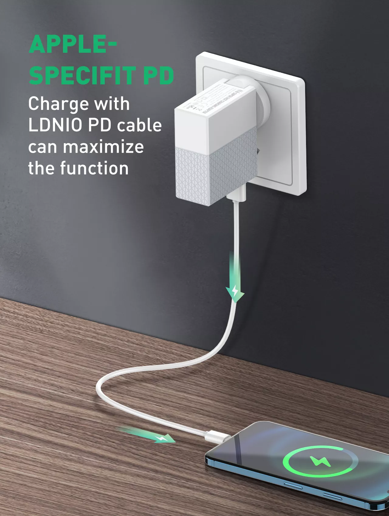 Ldnio A2620C 65W Fast Charging Adapter Universal Plug B