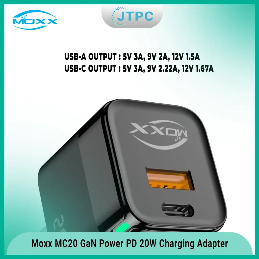 Moxx Mc20 20W Power Usb &Amp; Pd Gan Adapter C