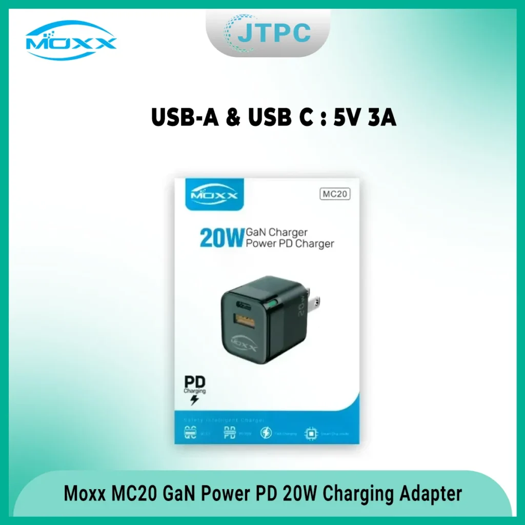 Moxx Mc20 20W Power Usb &Amp; Pd Gan Adapter D