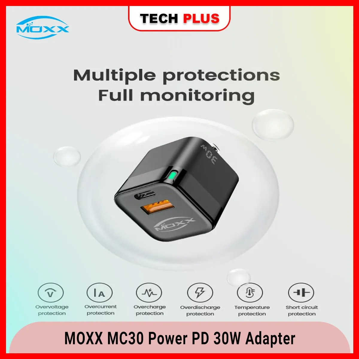 Moxx Mc30 Power Pd 30W Adapter Type C &Amp; Usb+A Port B