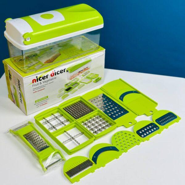 Nicer Dicer 15 In 1 Vegetable And Fruit Chopper With Stainless Steel Blades a