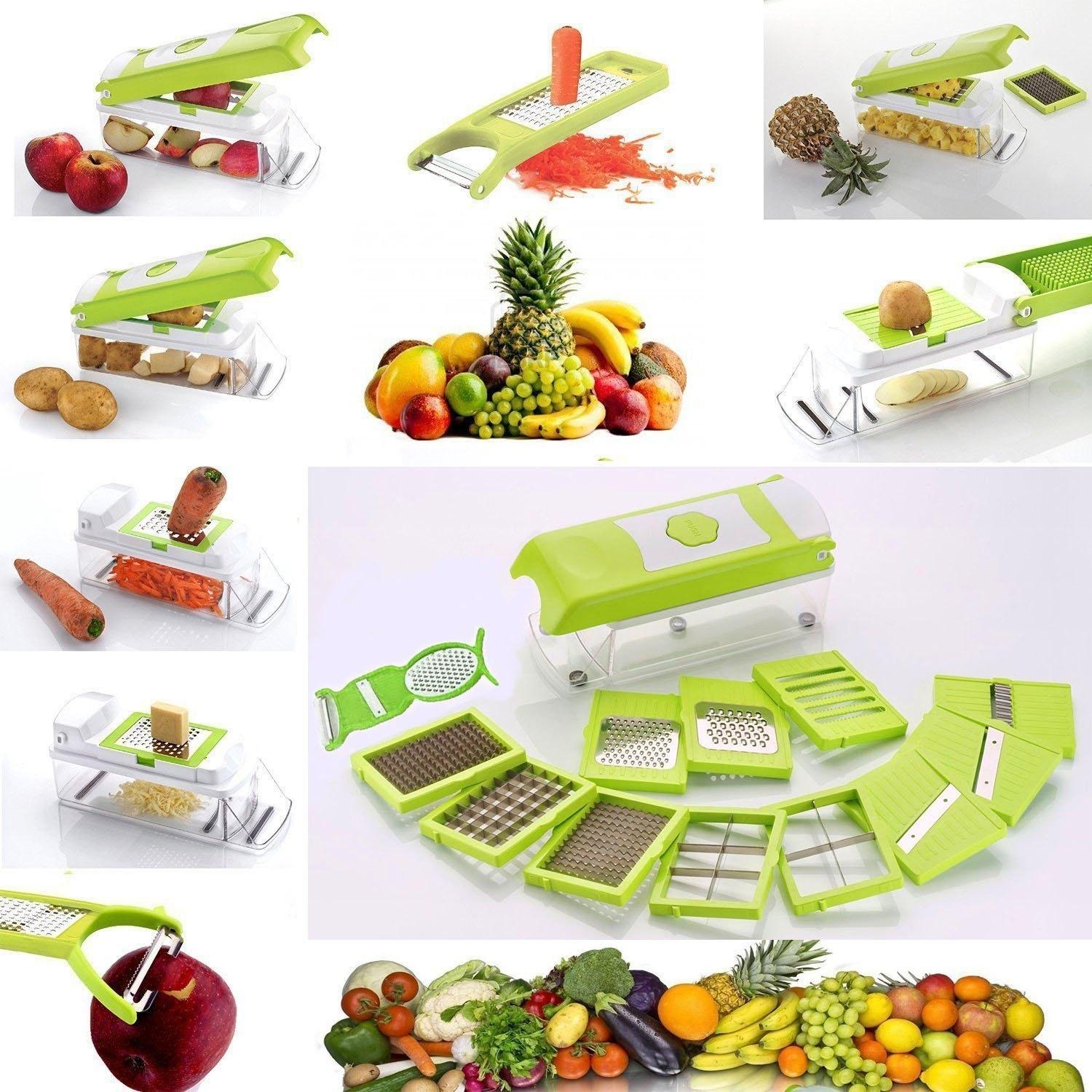 Nicer Dicer 15 In 1 Vegetable And Fruit Chopper With Stainless Steel Blades B