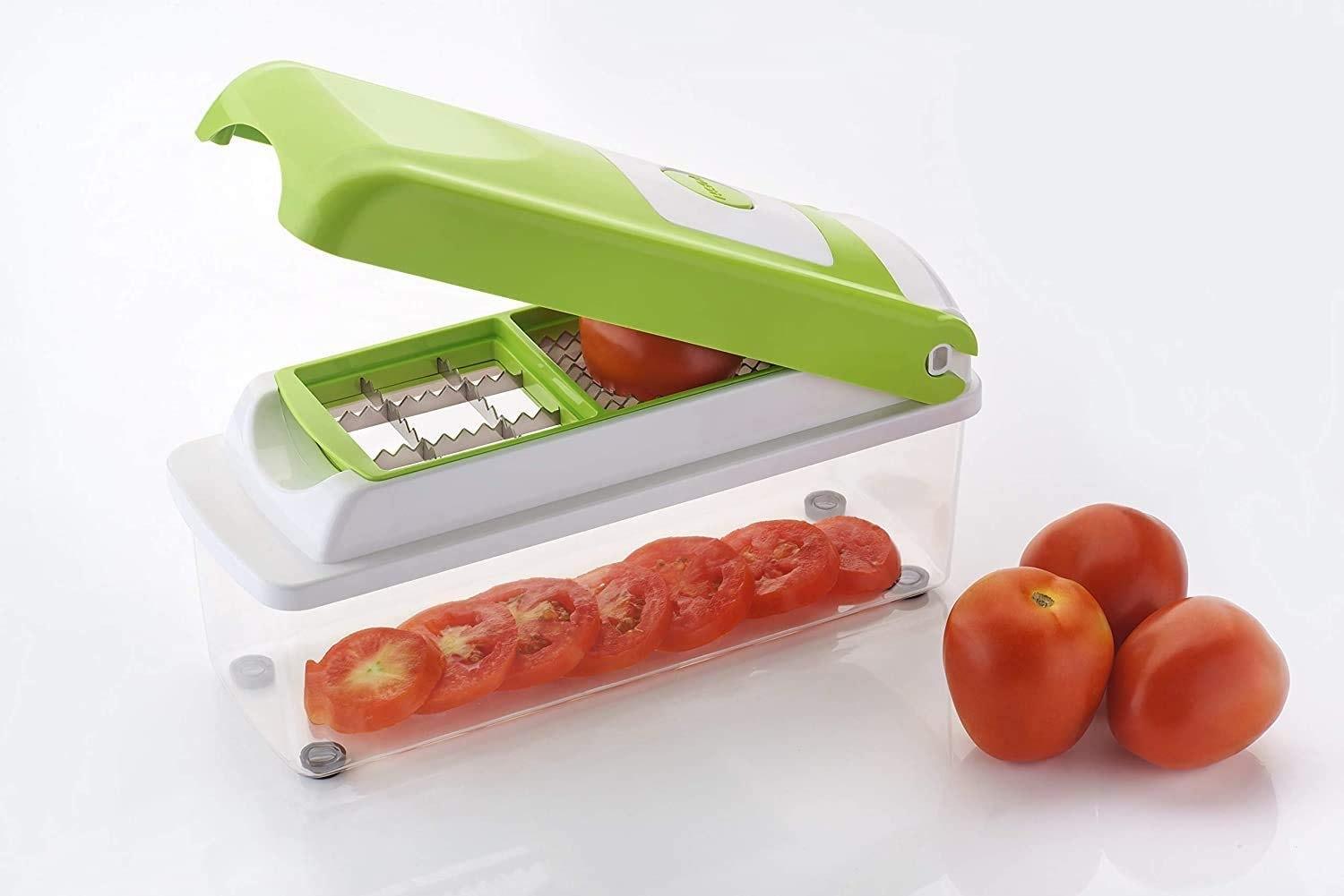 Nicer Dicer 15 In 1 Vegetable And Fruit Chopper With Stainless Steel Blades E