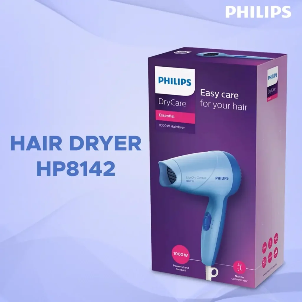 Philips Hp8142 Drycare Essential 1000W Hair Dryer B