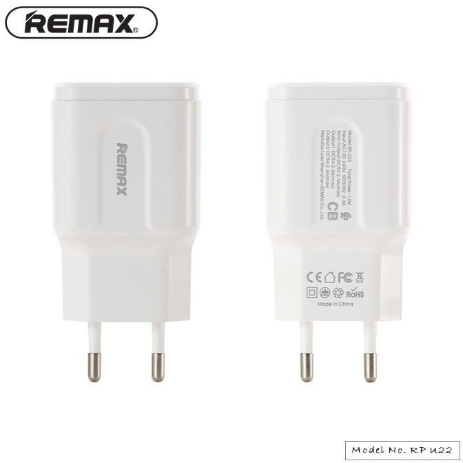 Remax Rp U22 Fast Charging Adaptor 2 4A With Data Cable A