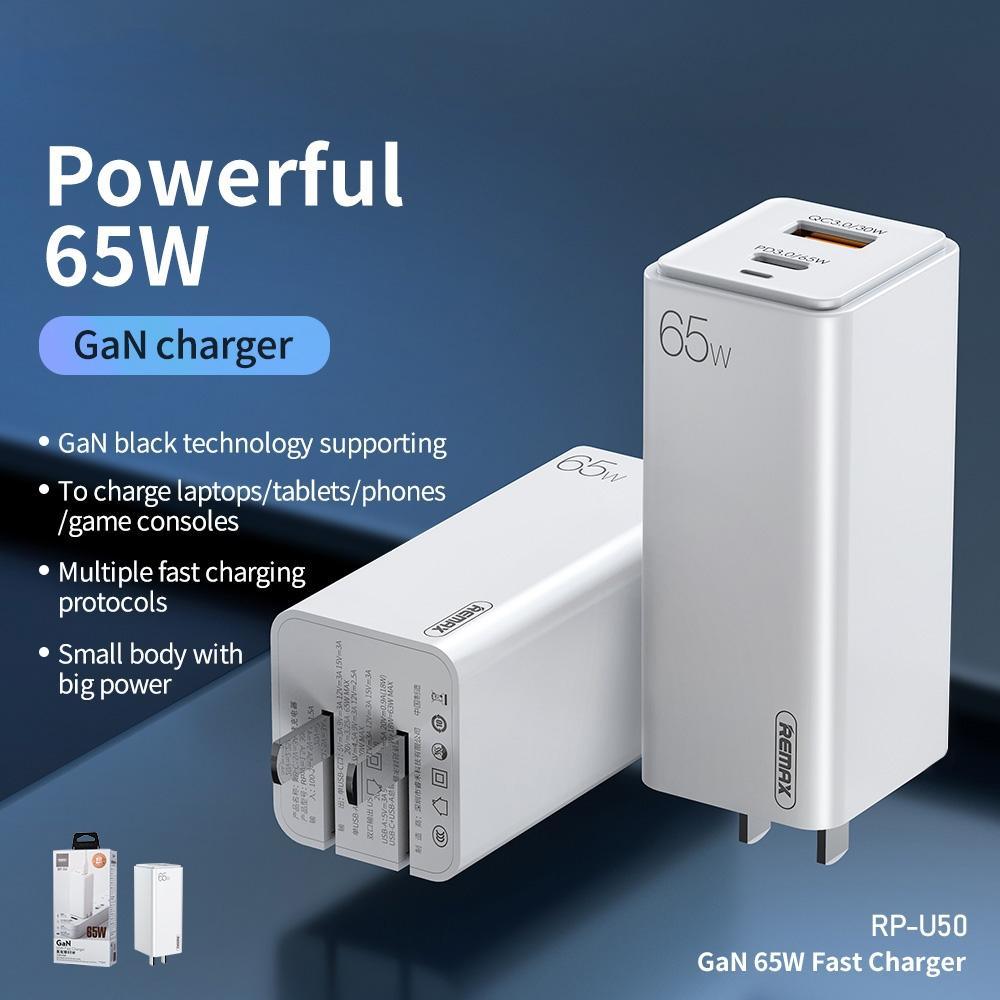 Remax Rp U50 Gan 65W Fast Charger A