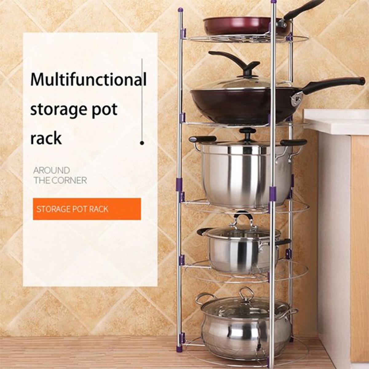 Super Pot Stand 5 Layer Kitchen Pot Organizer D