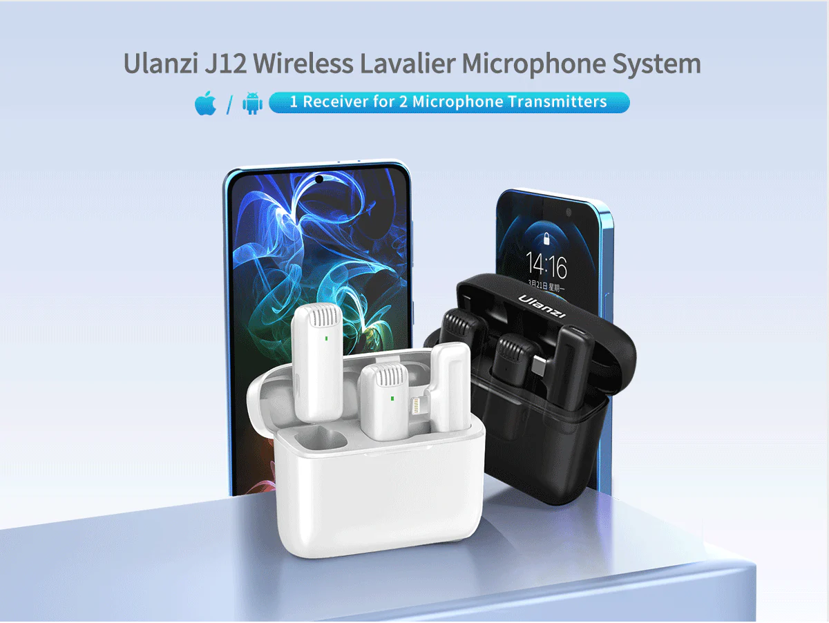 Ulanzi J12 Dual Wireless Microphone For Android With Charging Case For Type C Mobile B