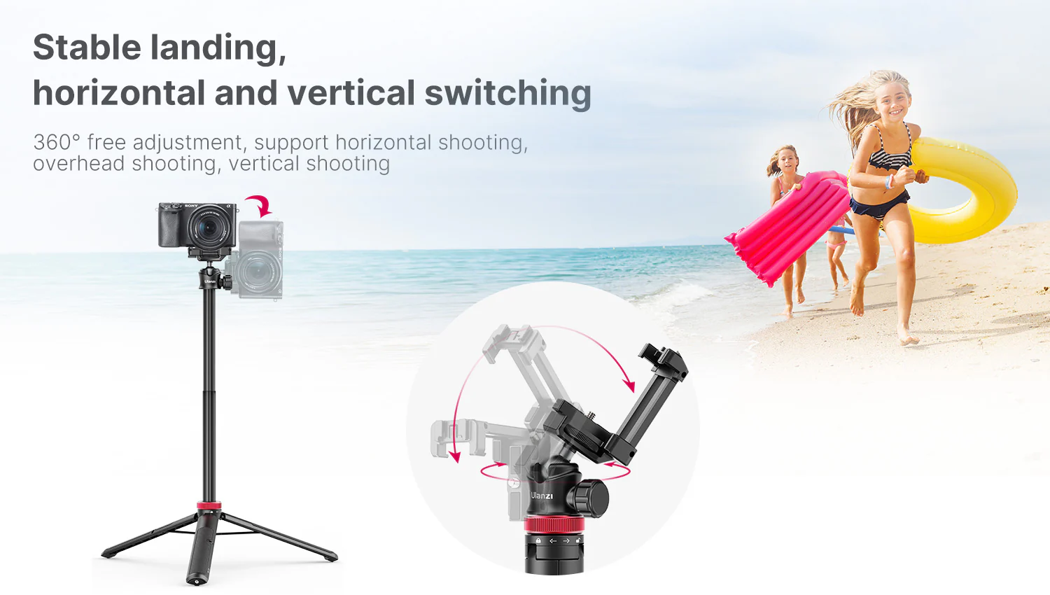 Ulanzi Mt44 Extendable Vlog Tripod With 360° Ball Head E